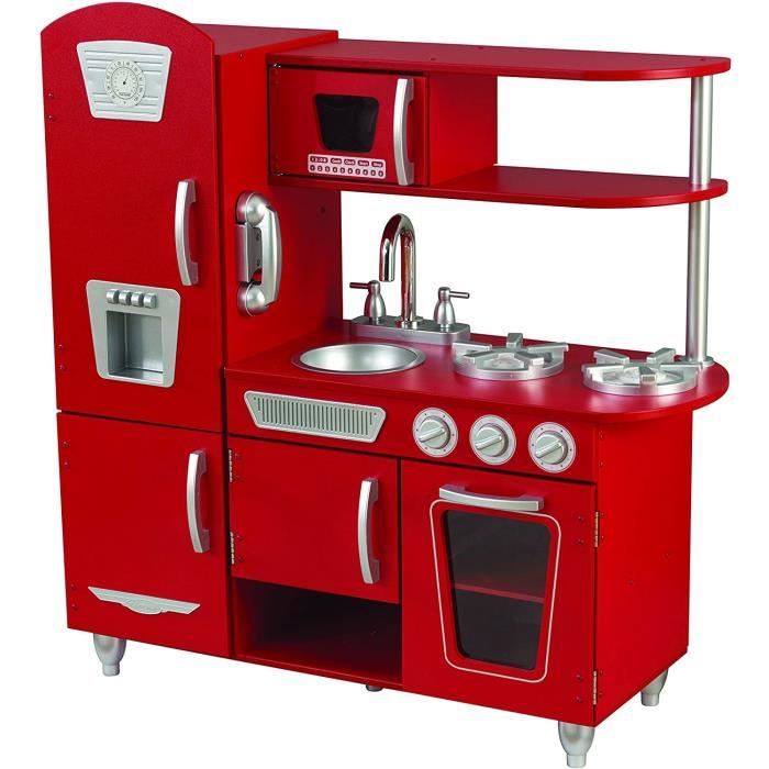 Kidkraft 53173 Cuisine Enfant En Bois Red Vintage Jeu D Imitation Incluant Telephone Rouge Achat Vente Dinette Cuisine Cdiscount