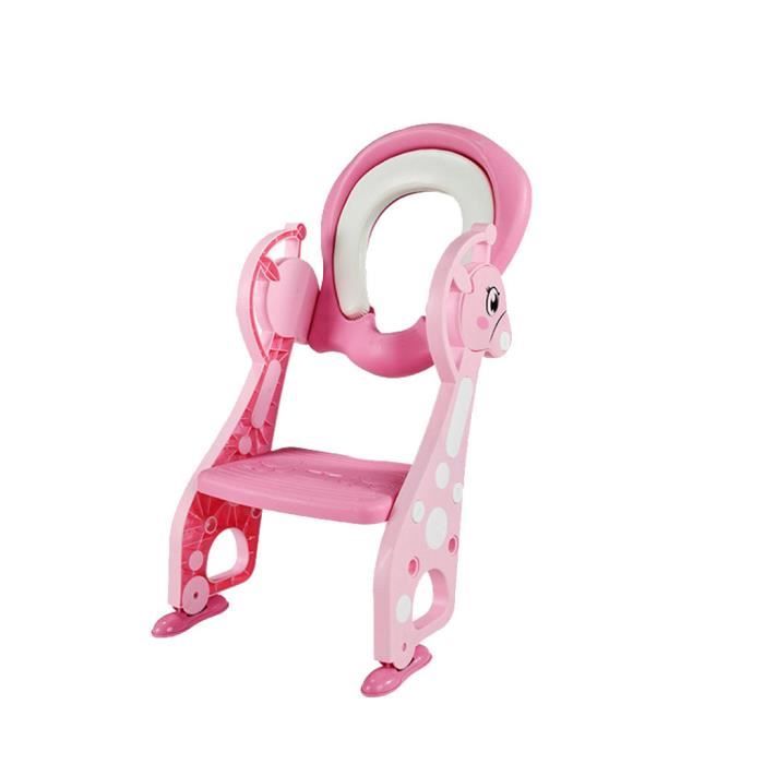 Bleu et Vert Wakects R/éducteur de WC Enfant Pliante Si/ège de Formation de Toilette pour Enfants avec Antid/érapant /Échelle Marche et Poign/ées R/éducteur de Toilette avec /Échelle R/églable