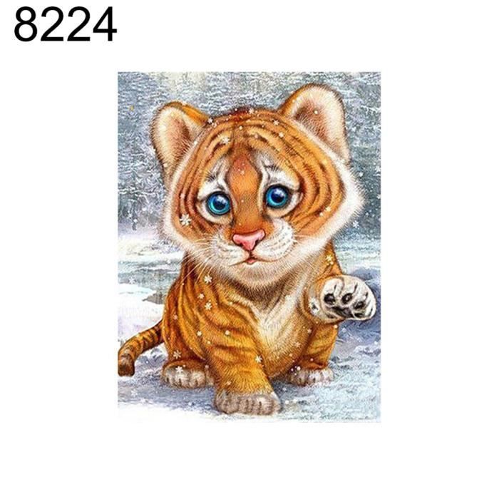 Belle Animal Bebe Tigre Oiseau 5d Diy Diamant Peinture Murale Decor A La Main Cadeau 24 Cdiscount Maison