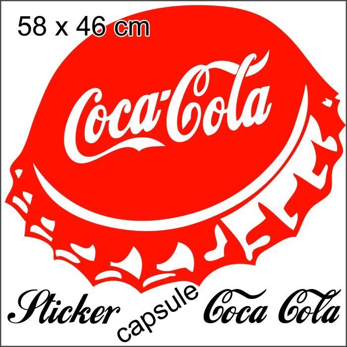 Stickers autocollant Coca cola déco cuisine, snack, restaurant 58 x 46 cm -  Cdiscount Maison