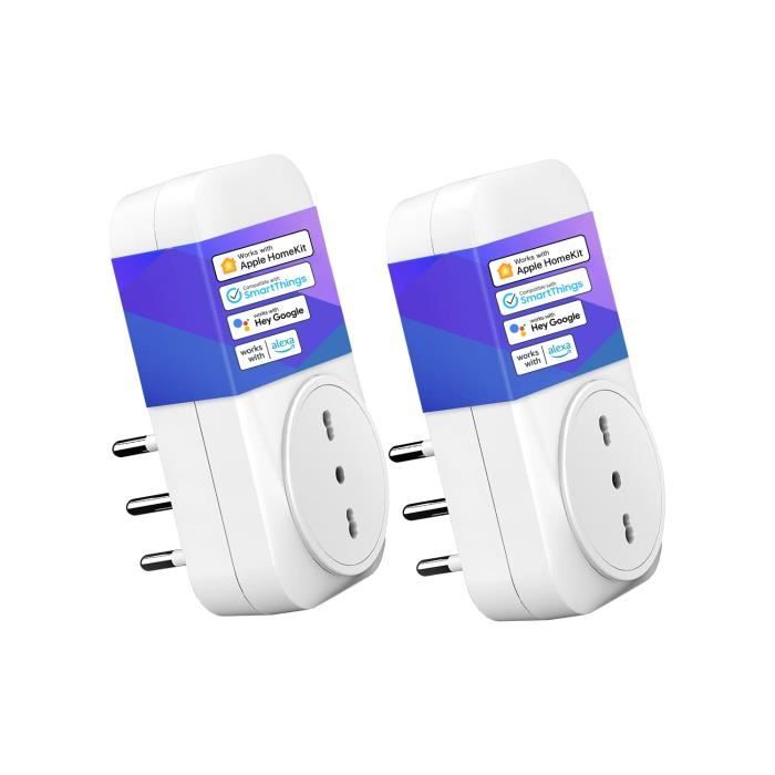 Prise Connectée WiFi Meross 16A - 4 Pièces - Mesure Consommation, Commande Vocale (Alexa, Google), Minuterie, Contrôle à Distance - Type F (prise Française) - 7