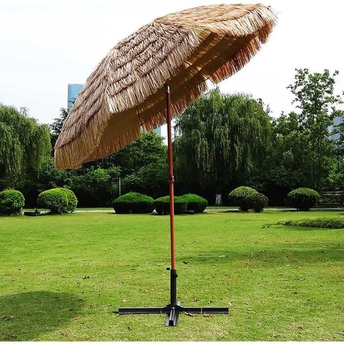 Parasol Parapluie De Jardin Parasol Exotique Paille 8 Baleines Robustes