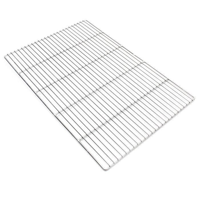 Grille BBQ Carrée Wiltec 29 X 44,5 Cm En Fonte Émaillée - Compatible Charbon Et Gaz - Idéale Viande Légumes Poisson