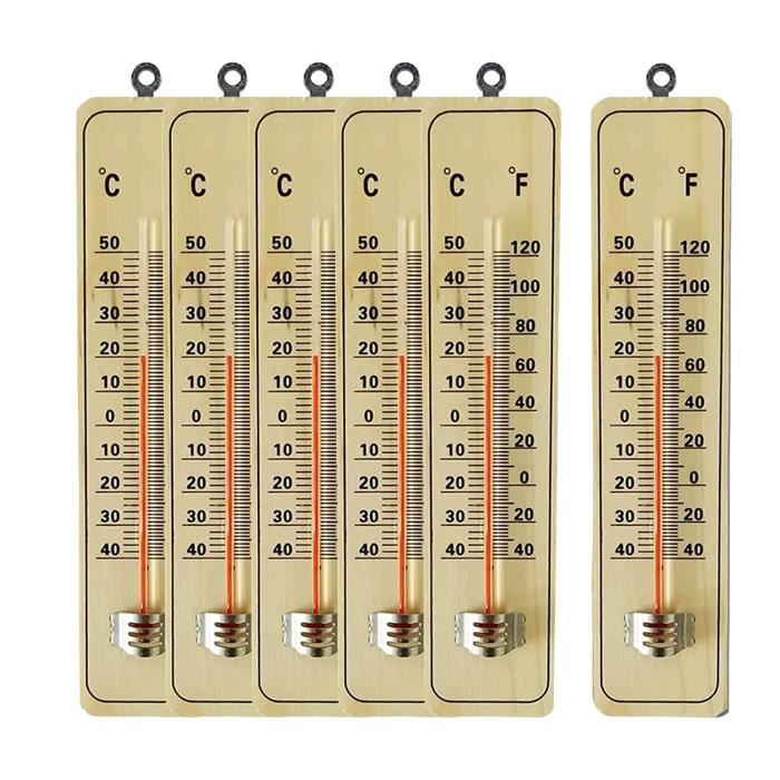 Thermometre interieur bois - Cdiscount