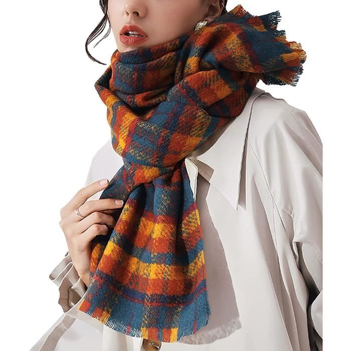 Hiver chaud femmes Lady Long Cachemire Laine Écharpe Plaid Grand Châle Wrap scarvf Y
