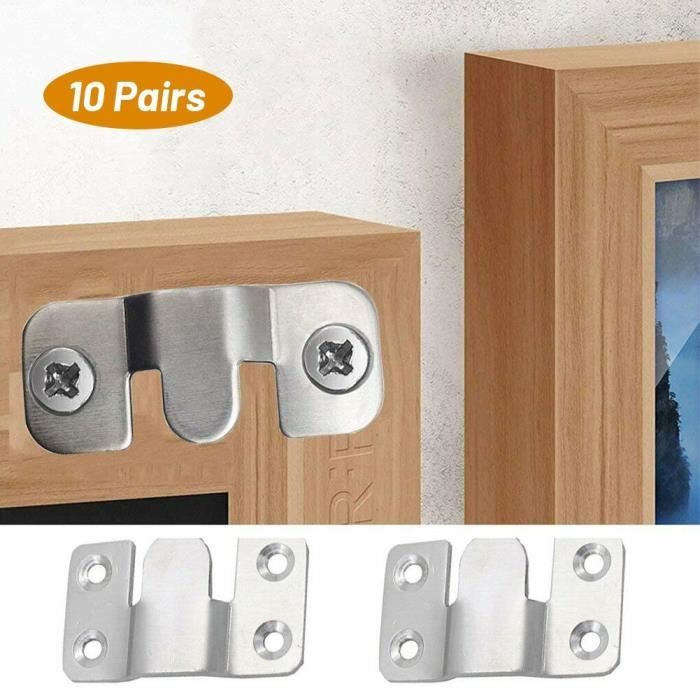 Supports de fixation encastrés pour tête de lit, 10 pièces, fixation murale avec Clips en Z