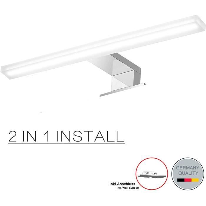 applique murale salle de bain IP44 Cywer lights miroirs 550lm 8.4W blanc neutre 40cm