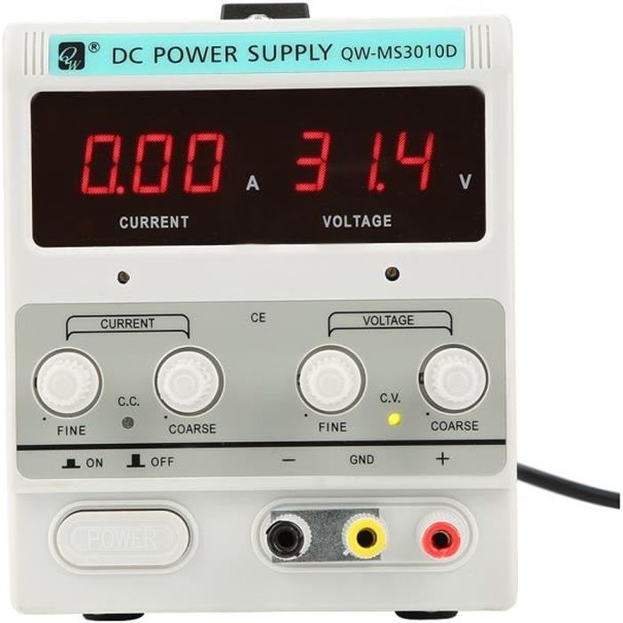 couleur noire Alimentation de Laboratoire Grand écran à 4 chiffres Alimentation stabilisée DC avec Commutation Réglable Fin Interface USB LONGWEI Alimentation Reglable 0-30V//0-10A