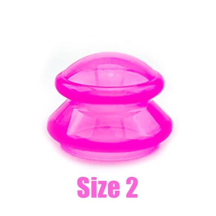 4 Pièces Ventouse Visage Et Corps Violette - Ventouse Cellulite Silicone Anti-Rides Facial Lift Cup Avec Sac Tissu