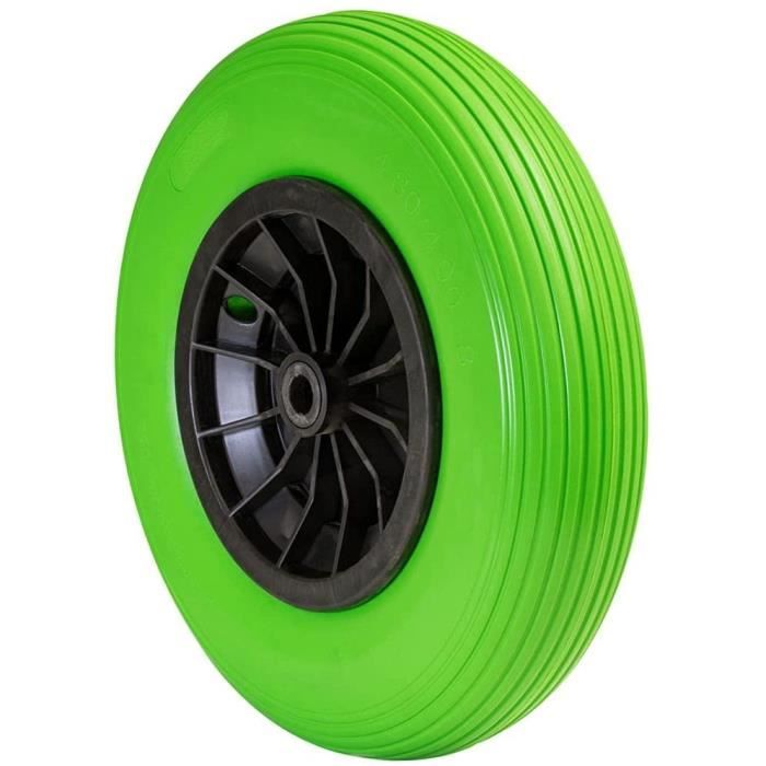 Roue De Brouette Solide 360mm Polyuréthane - Anti-Crevaison Pour Jardin Et Chantier