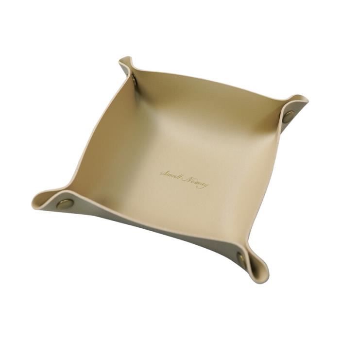 Plateau Organisateur SITHON - Pour Clés, Téléphone, Bijoux - Cuir PU - Noir