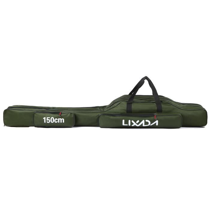 Sac De Pêche Pliable 3 Couches Gris 1,5m – Grand Ventre Double Épaule