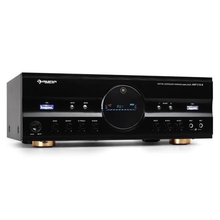 Amplificador AV de 1200 W negro Auna AMP5100 5.1, 3 x RCA, 3.5 mm