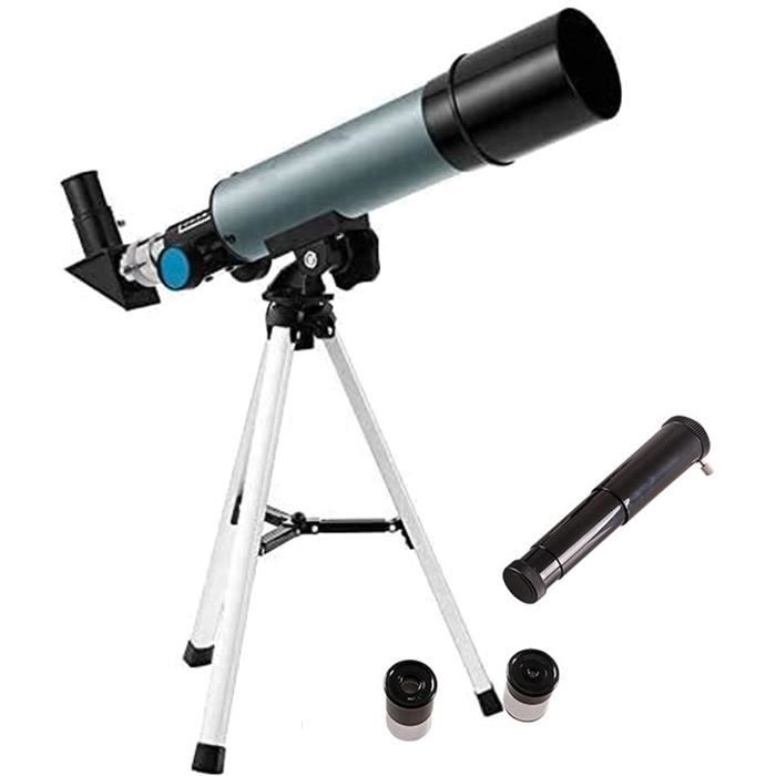 Télescope Débutant Pour Enfants 50 Mm | Avec Trépied Et Filtre Lune | Idéal Pour Observer Ciel Et Terre | Dès 8 Ans