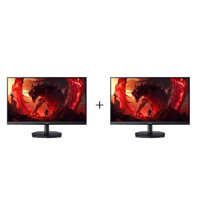 Lot de 2 écrans PC Gamer - ACER - 245 - FHD - 200Hz - Dalle VA - 05ms - UM.KX1EE.005