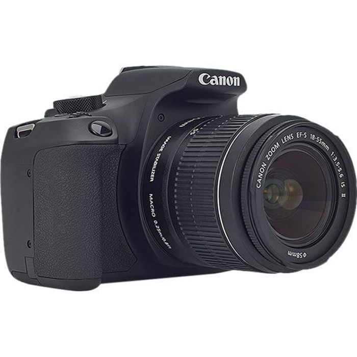 Canon EOS 1300D Appareil photo numérique Reflex 18.0 MP APS-C 1080p - 30 pi-s 3x zoom optique objectif EF-S 18-55 mm DC III…
