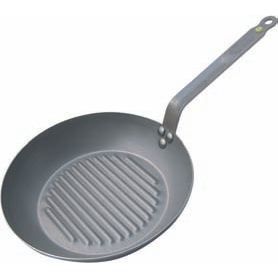 DE BUYER Poêle grill en tôle blanche Mineral B Element - 32 cm