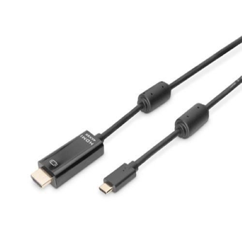 CABLE USB TYPE C MALE TO HDMI MALE 5M AVEC FILTRE A FERRITE-4K/2K AVEC 60 Hz.