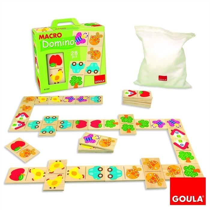 Dominos en bois pour bébé - Goula - Macro Domino - Mixte - A partir de 12 mois