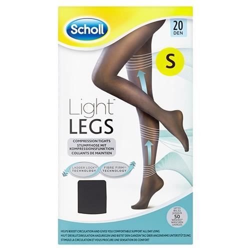 Scholl Light Legs Collant A Compressione 60 Denari | 2 Pezzi | Nero, Taglia S | Gambe Leggere Tutto Il Giorno