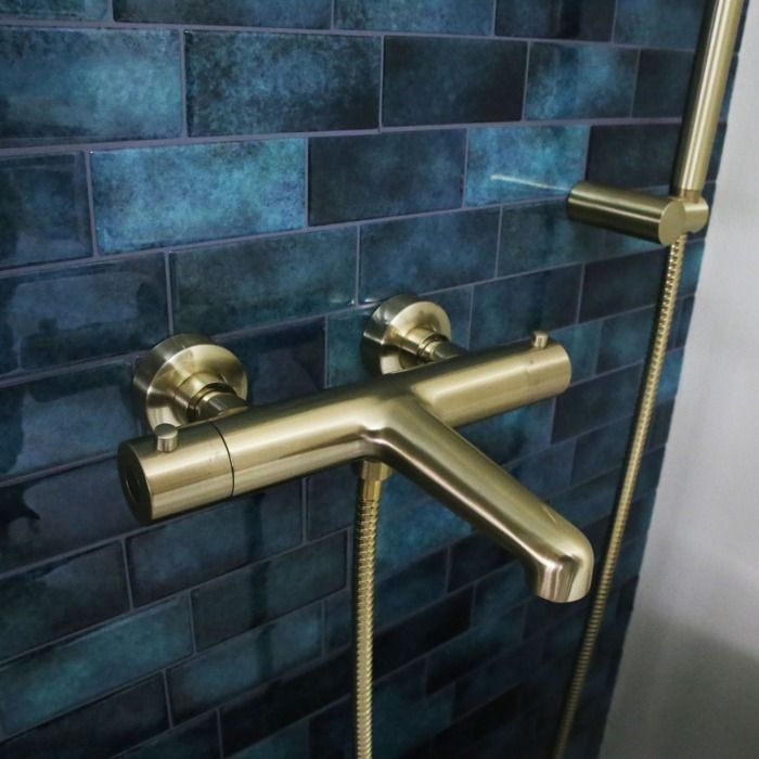 Essebagno Luisa Thermostat-Badewannenarmatur In Kupfer – Mit Verbrühungsschutz