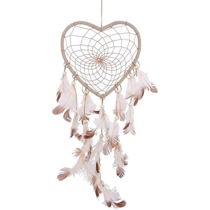 Dreamcatcher Handmade Capteur De Rêves Coeur Attrape-rêve Plume