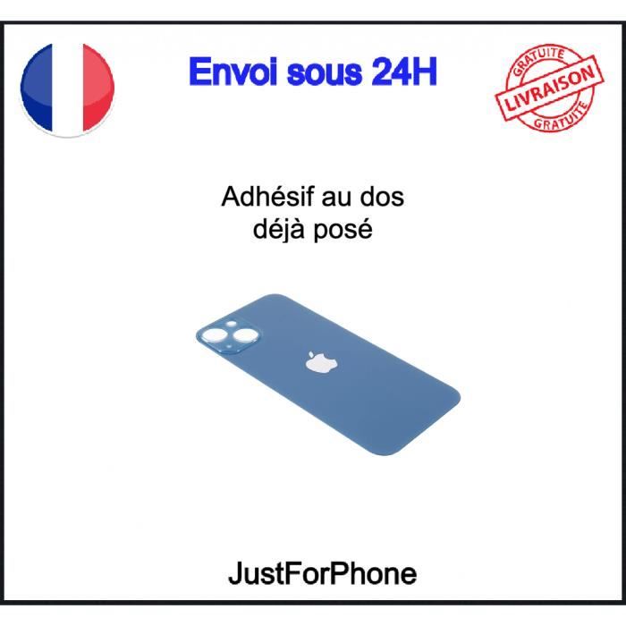 Châssis Arrière Pour IPhone 12, Bleu, Avec Vitre Arrière, Logo Et Adhésif Batterie