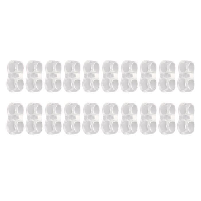 Lot De 20 Ressorts Butée à Bascule Double Trou - Noir Mat, Alliage, Dimensions 0.98" X 0.32"