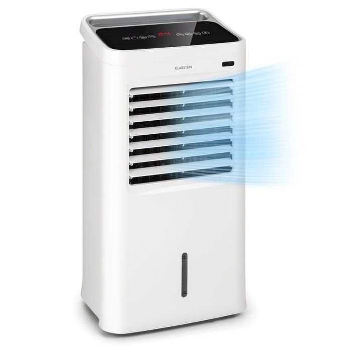 Rafraîchisseur dair - Klarstein - Ventilateur humidificateur dair - Refroidisseur dair silencieux - 9 L - 3 vitesses - Blanc - Klarstein