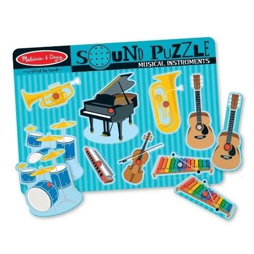 puzzle sonore - instruments musicaux - melissa & doug - 8 pièces - a partir de 24 mois