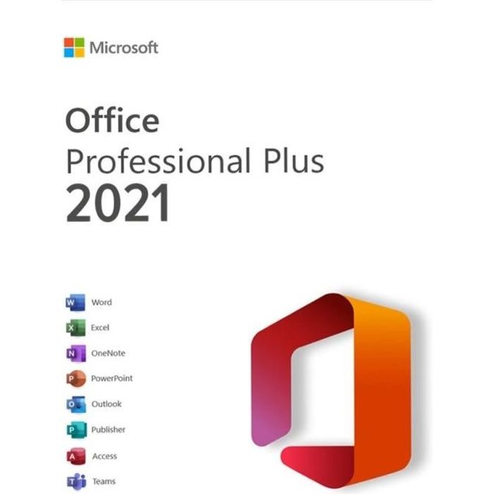 Logiciel – Microsoft – Office 2021 Professionnel Plus – 5 PC – Licence à vie – Téléchargement