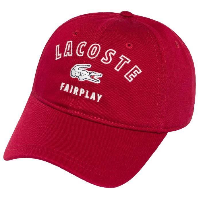 casquette lacoste homme rouge