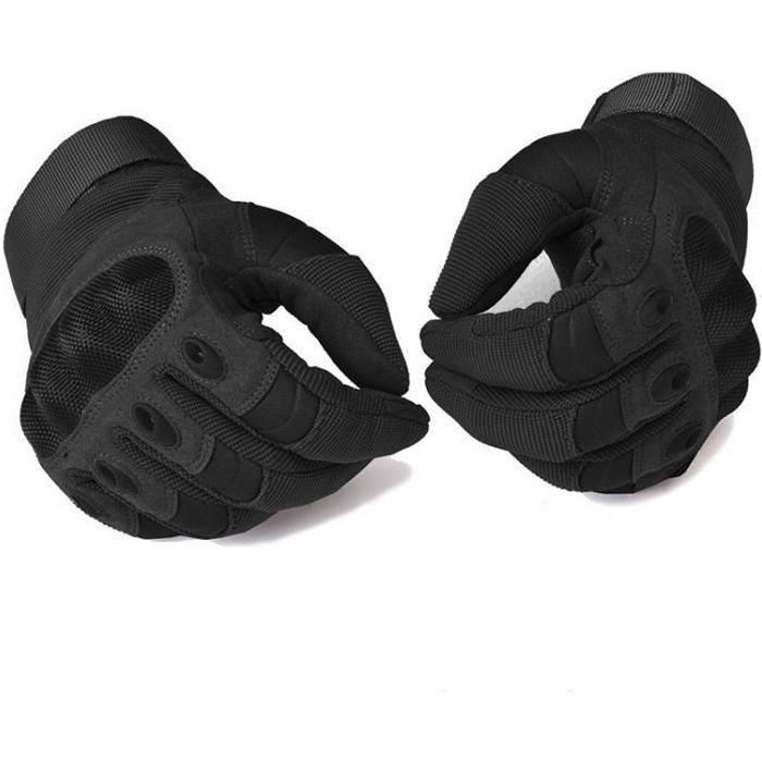 Paire de Gants Moto Homologués Motard pour Homme Femelle Noir