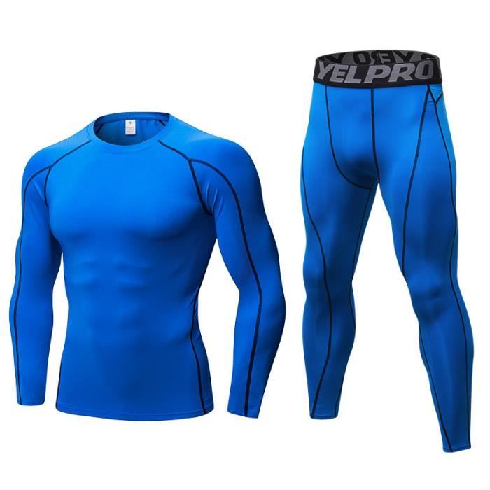 Ensemble Sport 5 Pièces Dooxii Homme - Hoodie, Short Et T-Shirt Compression