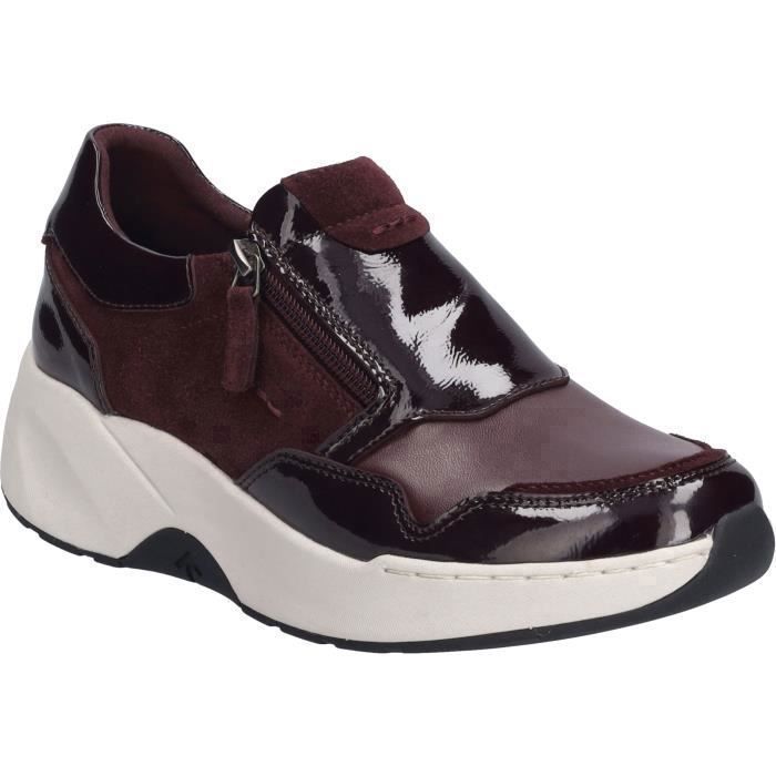 Josef Seibel Baskets pour Femmes - JOSEF SEIBEL - Lissi 04 - Rouge - Lacets - Plat - Cuir