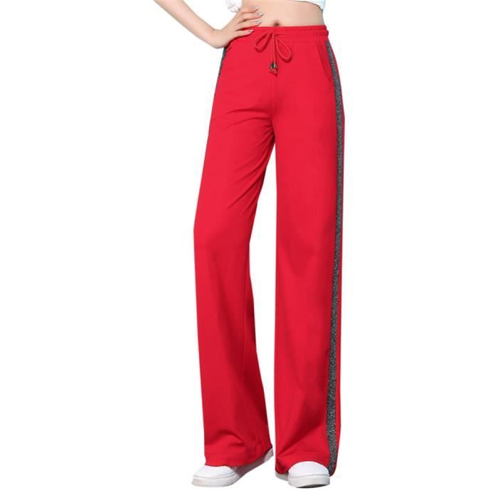 Pantalon Fluide Femme Vpzgxe7 Q Pantalon Jambe Evasee Femme Pantalon D Ete Femme Pantalon Jambe Droite Ete Taille S A 4xl Rouge Achat Vente Pantalon Soldes Sur Cdiscount Des