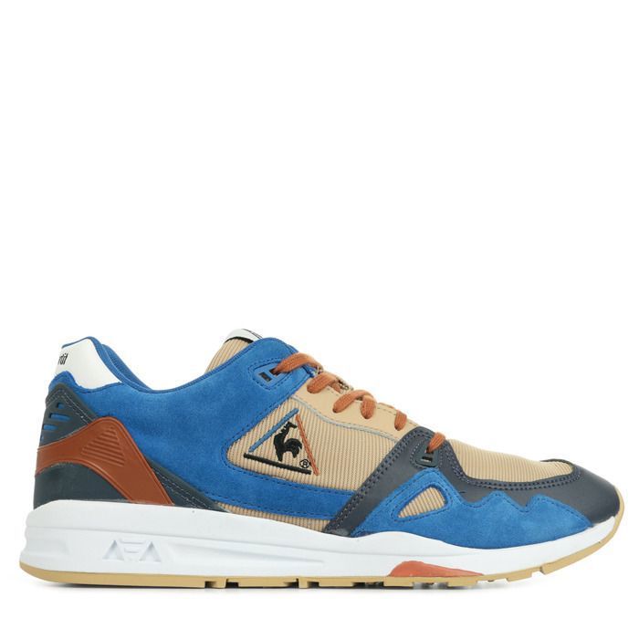 Baskets Homme - LE COQ SPORTIF - LCS R1000 Safari - Textile - Lacets - Bleu/beige/marron