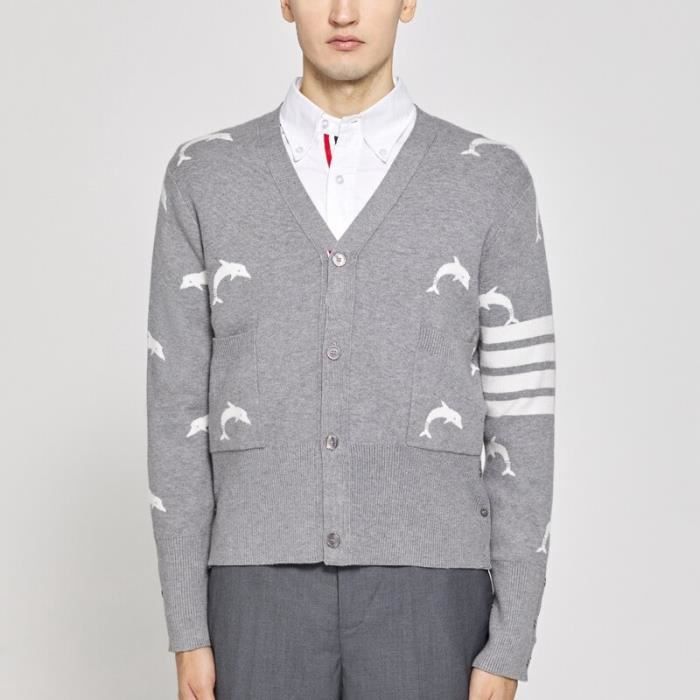 Gilet Cardigan Homme Tricoté - Noir à Motif Grille, Col V | Chaud Sans Manches Automne/Hiver
