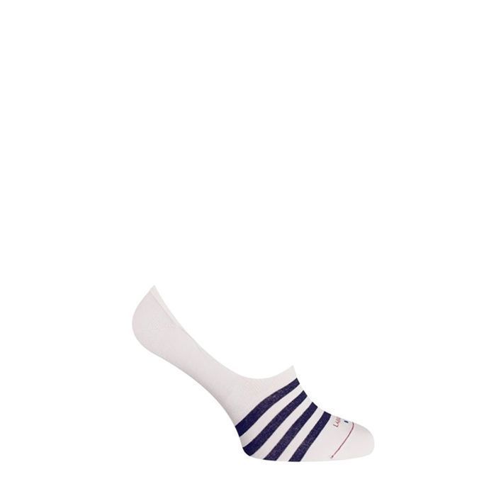Mini-Socquettes Labonal Marinière Femme - Coton Made In France - Rayées Bleu Marine Rétro - 1 Paire