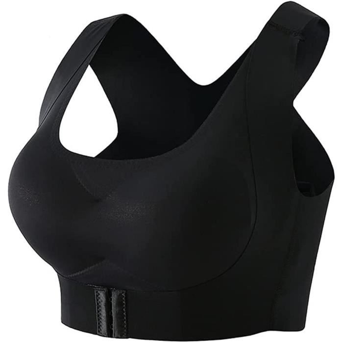 Soutien-Gorge De Sport Femme Fermeture Éclair Avant – Maintien Fort Grande Taille, Mesh Respirant, Double Bretelles, Sans Armature