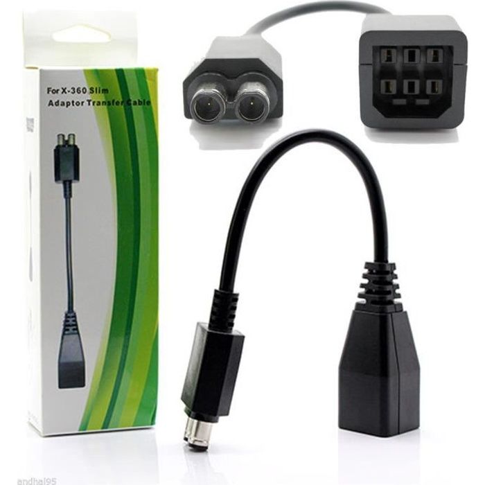 Câble Adaptateur Alimentation Xbox 360 Fat Vers Xbox 360 Slim