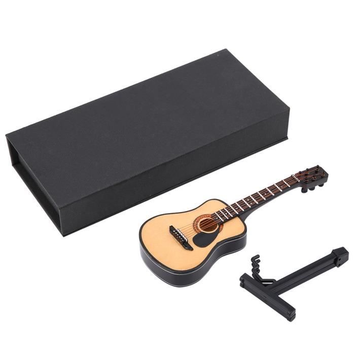 Décor de modèle de guitare Modèle de Guitare Classique Miniature Mini Guitare en Bois Ornement