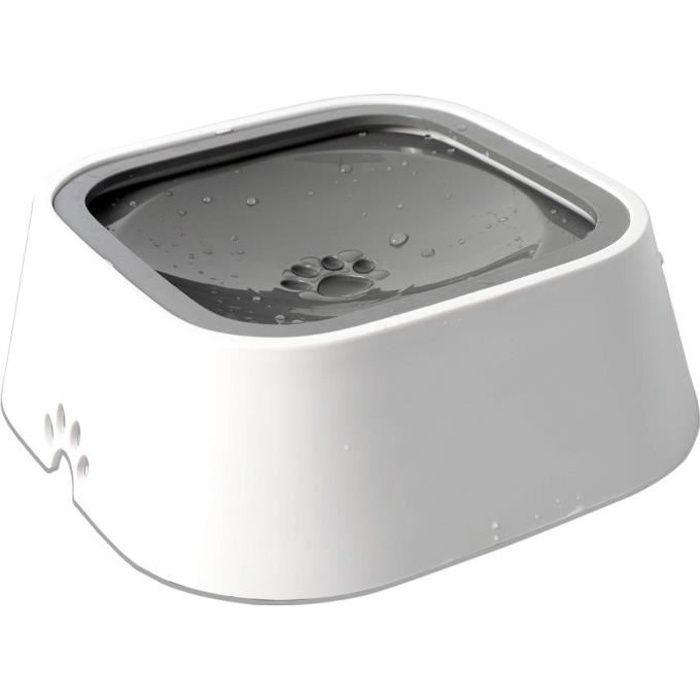 Gamelle Pour Chien/chat En Verre Et Plastique - Bol Large, Anti-déversement, Fond Large, Jaune, Facile à Nettoyer