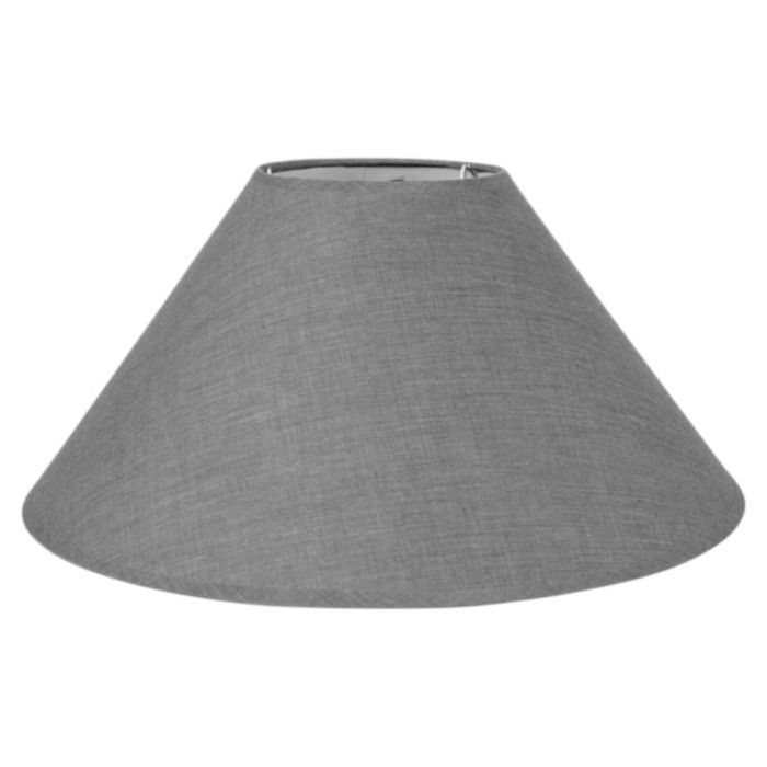 Abat-jour - Rond - Gris clair - Pour lampe - Base 35 cm - Culot E27 avec réducteur