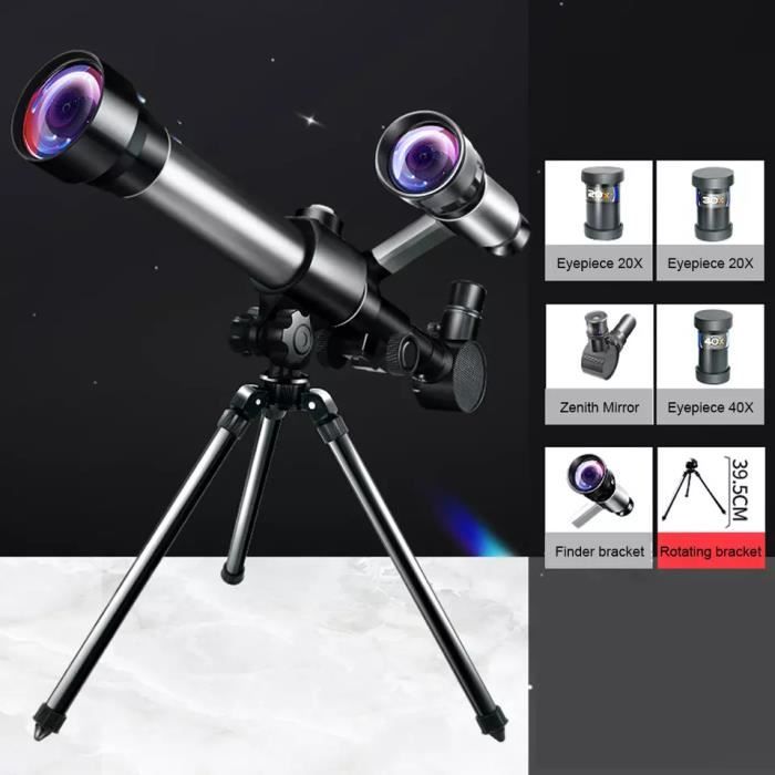 Telescope Astronomique enfant HD professionnelles- Il est equipe de 3 oculaires avec des grossissements differents-a13