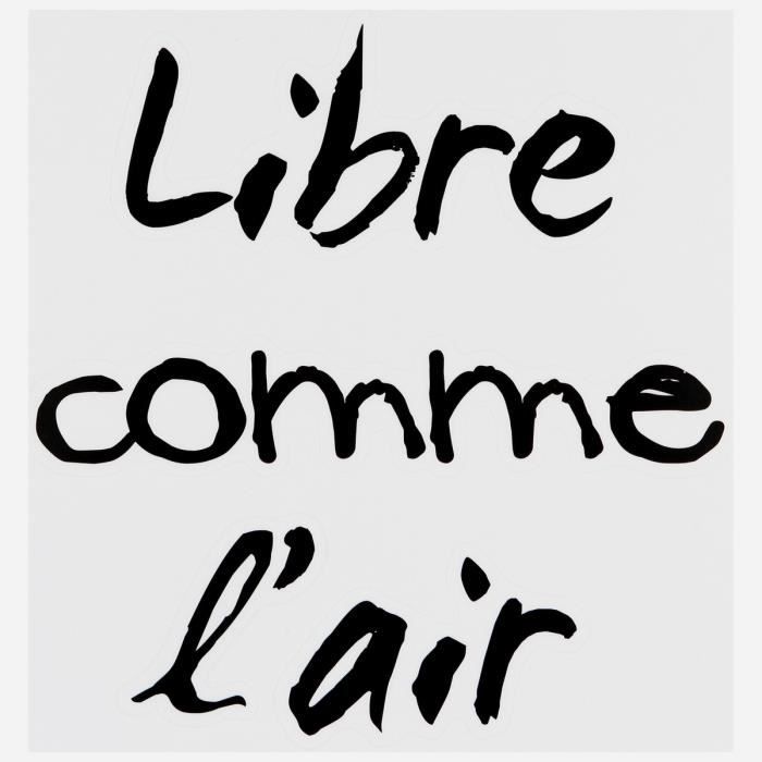 Planche Stickers Citation Effet Manuscrit Libre Comme L Air Noir Cdiscount Maison