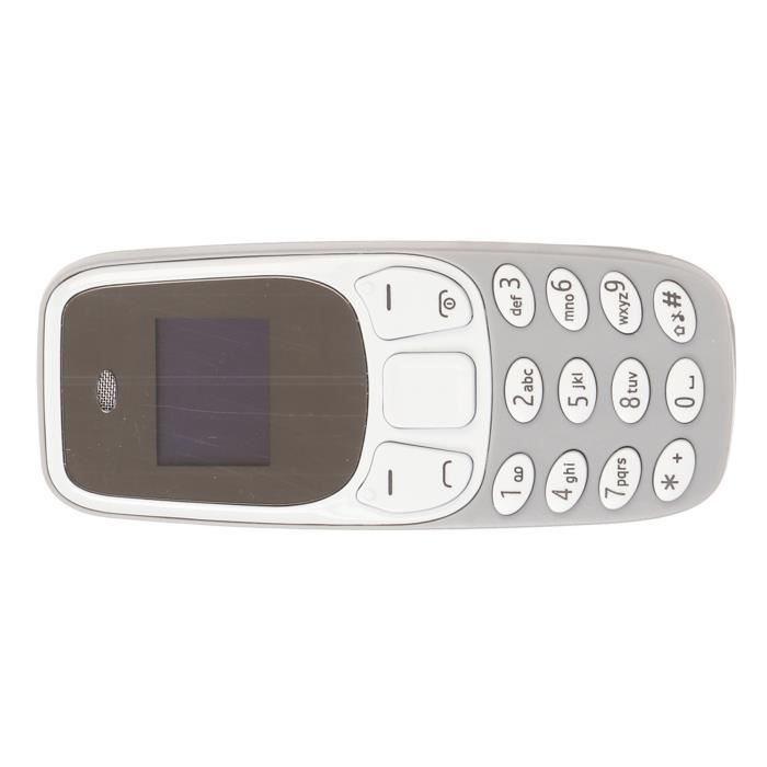 Pwshymi mini téléphone à boutons Le plus petit téléphone au monde mains  libres Bluetooth Dialer double carte gps portable Gris - Cdiscount  Téléphonie