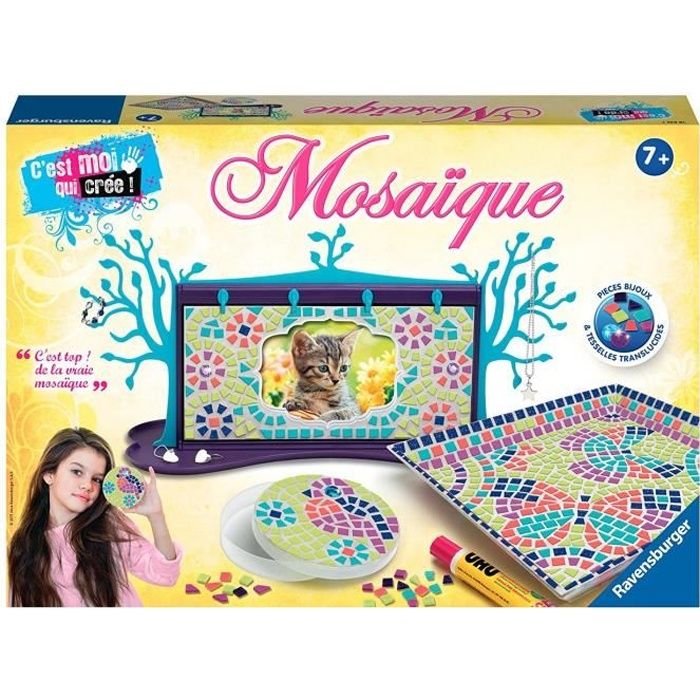 Mosaique Maxi Ravensburger Coffret Complet Loisir Creatif Enfant Diy Animaux 3 Objets A Decorer Des 7 Ans Cdiscount Jeux Jouets