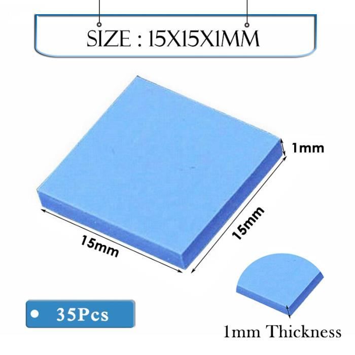 10 Dissipateurs Thermiques En Aluminium 25x25x5 Mm - Encoche En Croix, Pour Refroidissement MOS/GPU/puce