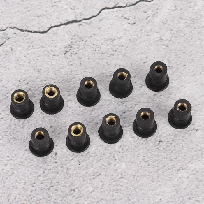 Lot De 10 écrous En Caoutchouc M5 - Fixation Sécurisée, Anti-vibration